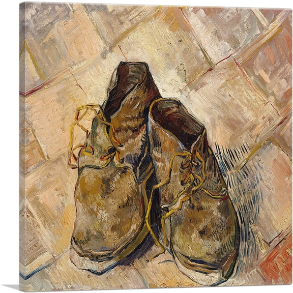 ARTCANVAS Shoes 1888 Canvas Art Print by Vincent Van Gogh - Size: 26" x 26" (1.50" Deep)