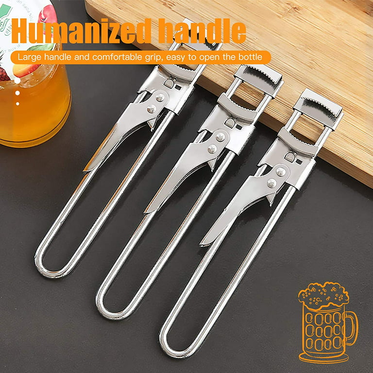 Multifunctional Jar Bottle Opener Adjustable Stainless Steel Labor-saving Can  Opener Can Opening Rust-Resistant Kitchen Tools
