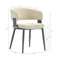 thumbnail image 3 of Luce Sand Textured Leatherette Dining Chair with Metal Legs, 3 of 9