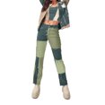 thumbnail image 5 of Nituyy Women?s Fashion Contrast Color Patchwork High-waist Straight Jeans, 5 of 5