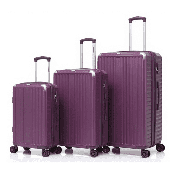 3-Piece Expandable Spinner Luggage Set – 20″, 27″ & 30″