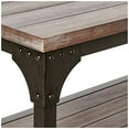 thumbnail image 3 of ACME Gorden Console Table in Weathered Oak and Antique Silver, 3 of 5