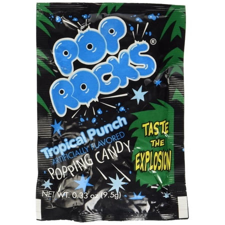 Pop Rocks Tropical Fruit Punch Popping Candy, 24 Count Box, Individually Wrapped Fizzy Crackling Candy Packs