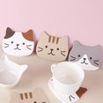 thumbnail image 3 of Posavasos de silicona con forma de gato, 5 unidades, bonitos posavasos de goma antideslizantes para tazas de té, almohadillas de cojín de animales de dibujos animados para el hogar, cocina, bebidas,, 3 of 7