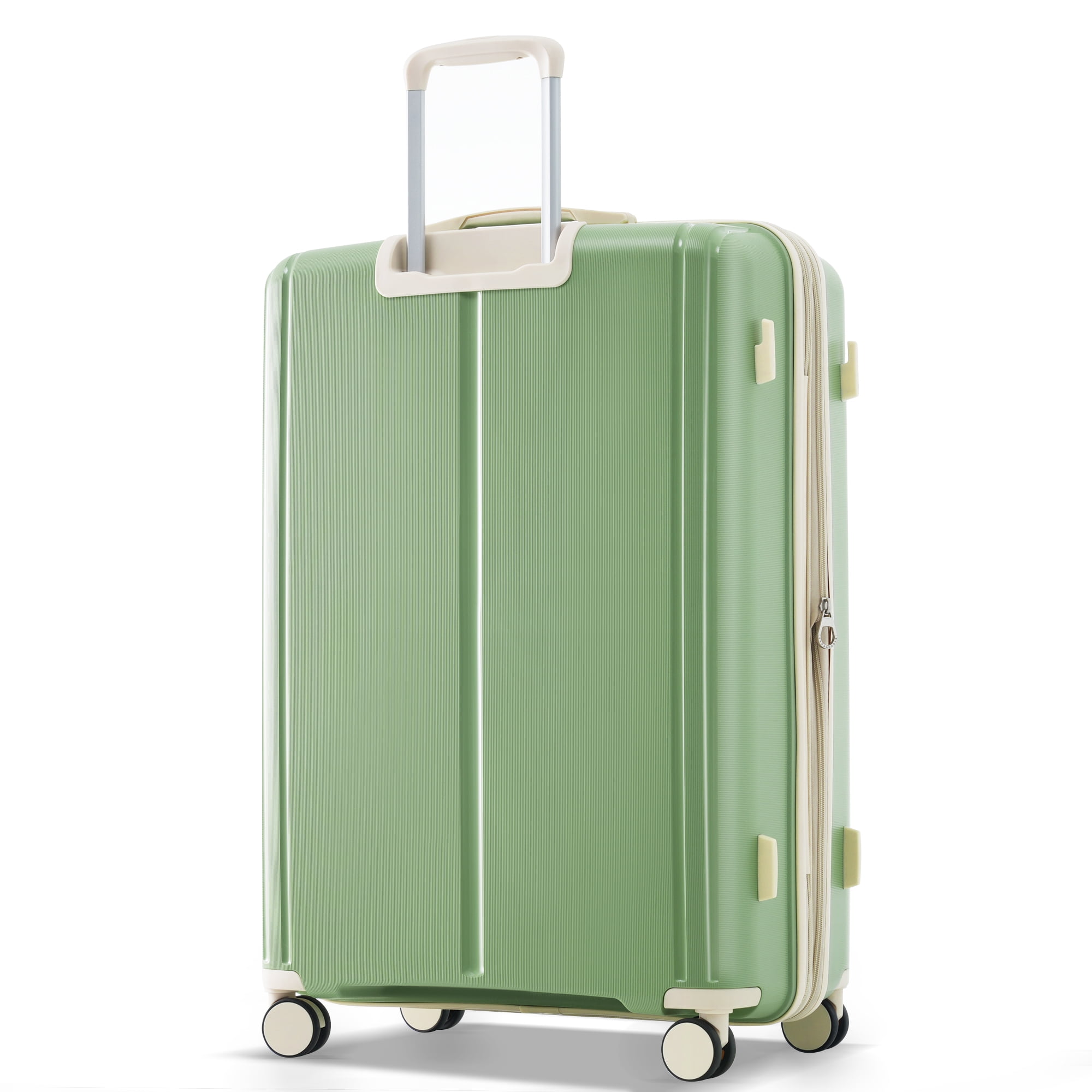 Aukfa 3 Piece Luggage Set Expandable with USB Port, Lightweight Spinner Suitcase, Green