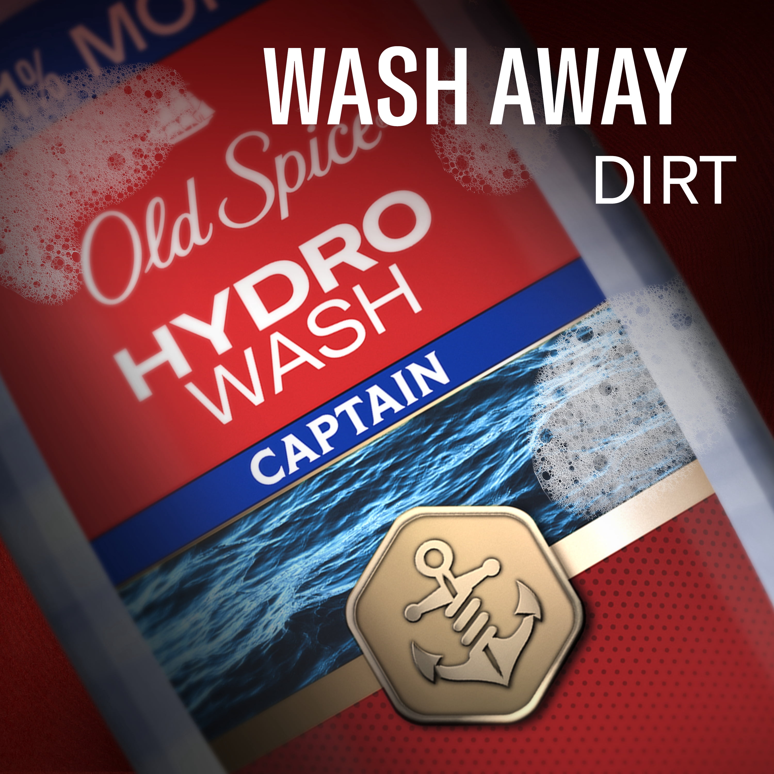 Old Spice Men's Body Wash Moisturizing Hydro Wash, Captain Scent, 21 oz