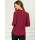 thumbnail image 5 of Dde San Patricio profesional Blusas de gade manlarcon cuello alto elegante pamujer  borgoM, 5 of 6