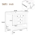 thumbnail image 2 of 36" Bathroom Vanity with Sink, Modern Undermount Bathroom Sink Cabinet with Undermount Ceramic Sink, 2 Cabinets, 2 Drawers and Adjustable Shelf, Freestanding Bathroom Vanities, Gray, 2 of 9