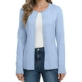 thumbnail image 6 of Aiyino Women's Long Sleeve Button Down Crew Neck Classic Sweater Knit Cardigan, 6 of 9