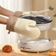 thumbnail image 4 of Guantes de horno de cinco dedos con aislamiento térmico para cocina, guantes antiescaldaduras, de silicona gruesa, resistentes a altas temperaturas, guantes para horno microondas,, 4 of 5