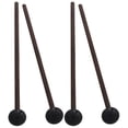 thumbnail image 3 of HAMPPLIES Durable Rubber and Wood Tongue Drum Mallets for Beginners and Professionals Black 2 Pairs, 3 of 8