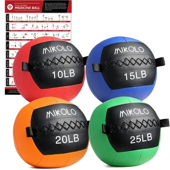 Juego de balones medicinales Medicine Ball Mikolo Soft de 4 kg y 9 kg para el hogar