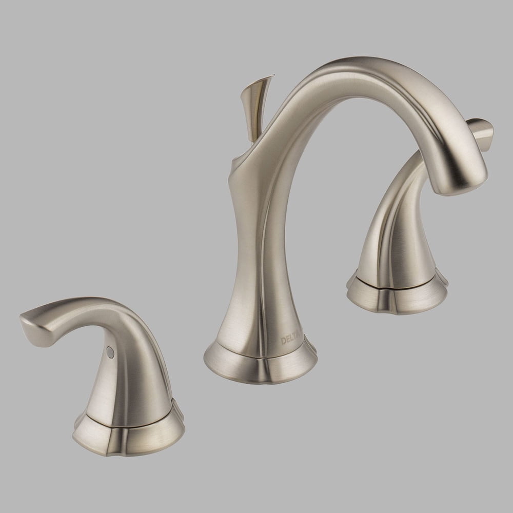 Delta Addison Two Handle Widespread Bathroom Faucet, Stainless
