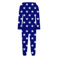 thumbnail image 4 of Cute Adult Onesies for Women Pajamas New Women Long Sleeve Hooded Jumpsuit Pajamas Casual Winter Warm Romper Sleepwear Style B-44 Blue S, 4 of 5