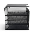 thumbnail image 5 of Safco Onyx Solid Top Horizontal With Hanging Metal Steel Desk Organizer In Black, 5 of 20