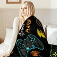thumbnail image 6 of Flannel Fleece Gaming Throw Blanket Bed Blanket, Lightweight Cozy Plush Blanket for Sofa Couch,50"X60", 6 of 8