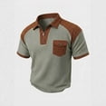 thumbnail image 2 of XAOFW Performance Zipper Pocket Polo Shirts For Man Athletic Knit Casual Sport Short Sleeve Patchwork Shirt Breathable Top XXL, 2 of 4