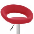 thumbnail image 4 of Set of 4 Modern Home Rho "Leather" Contemporary Adjustable Height Counter/Bar Stool (Cherry Red), 4 of 6