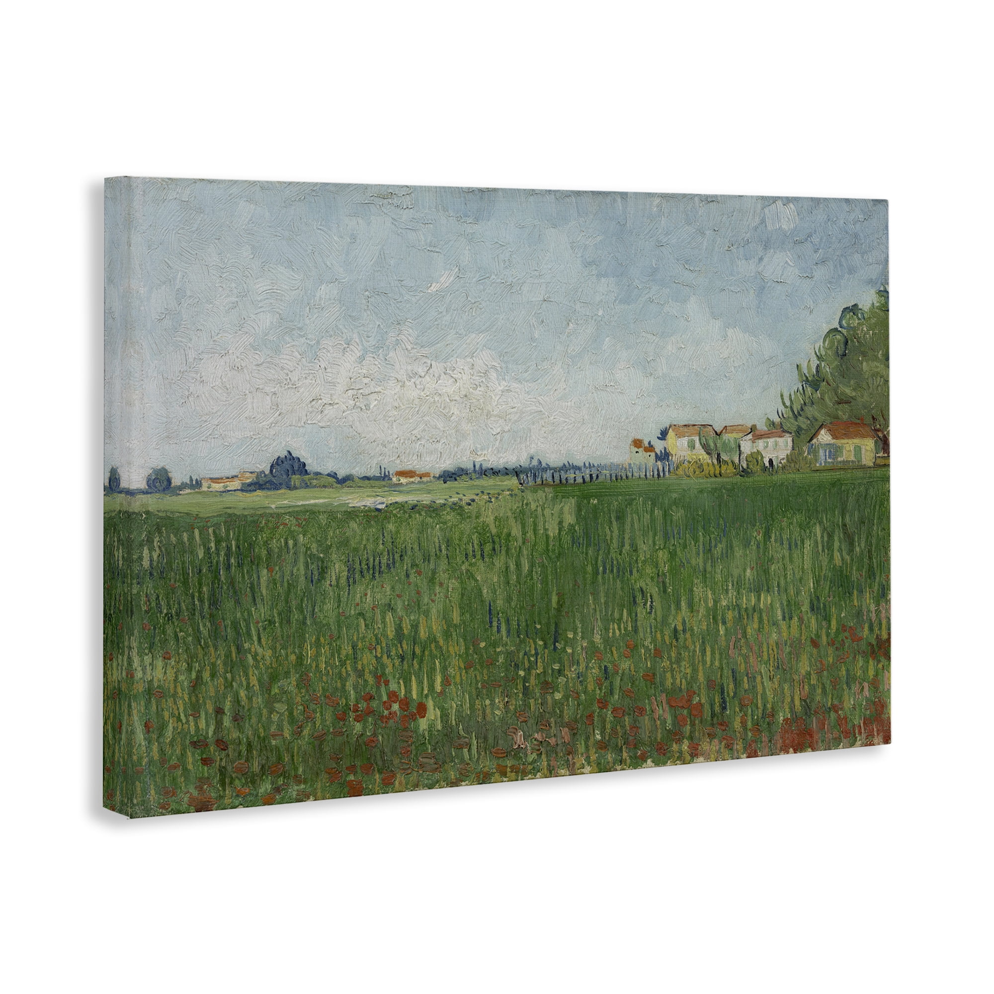 Stupell Industries Van Gogh Field with Poppies Landscape & Nature Painting Wrapped Canvas Art Print Wall Art, 24 x 16