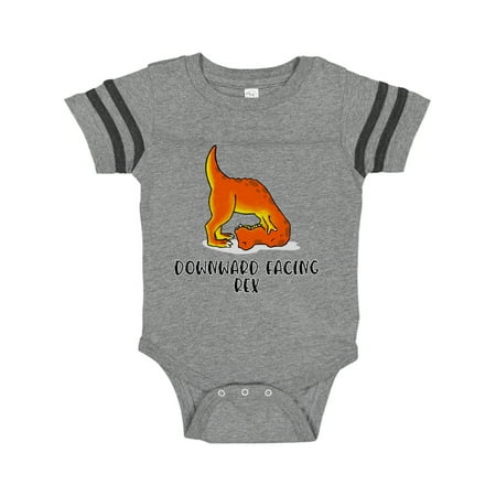 

Inktastic Downward Facing Rex Yoga Master Downward Facing Dog Pose Gift Baby Boy or Baby Girl Bodysuit