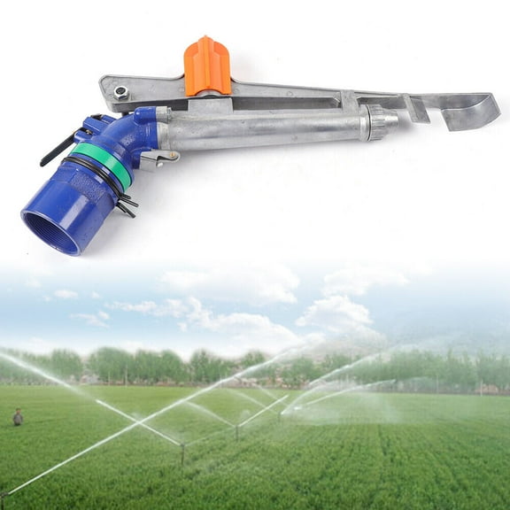 Fichiouy 2.6" Irrigation Sprinkler Rotating Sprinkler Zinc Alloy Watering Sprayer Adjustable 360°