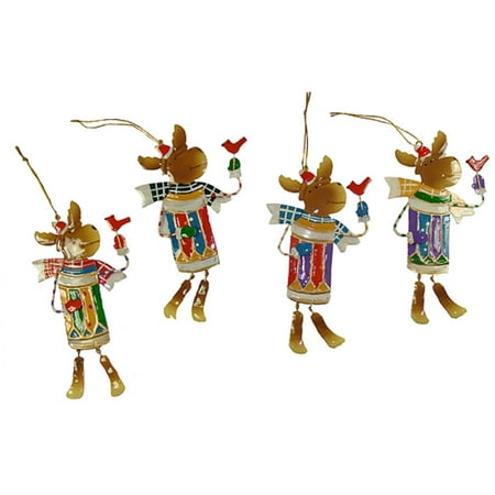 Loi 216ct Reindeer Christmas Ornament Set 7.25" - Brown/Blue
