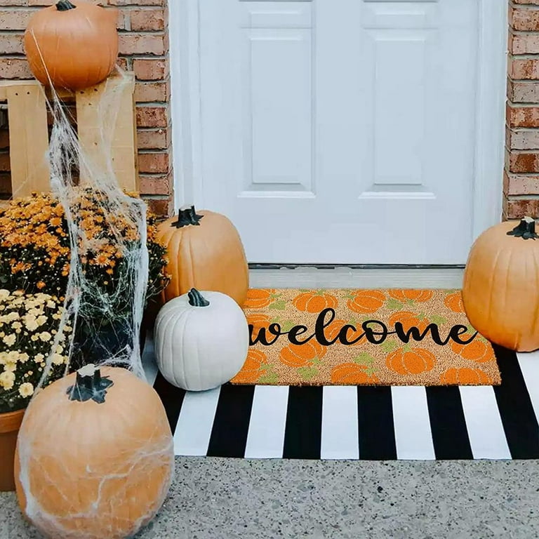 Welcome Home Pumpkin Doormat, 18x30 in.