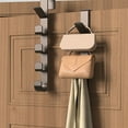 thumbnail image 5 of Vrorvz Over Door Hooks Metal Wall Mount 5 Hooks for Dorm Room Bathroom Kitchen Organization Heavy Duty Storage Solution Suit for Coats Bags Hats Clutter Free Home 11.02x1.77x0.79in, 5 of 5