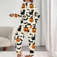thumbnail image 4 of FYDUU Womens Pajama Sets Cute Printed Long Sleeve Top and Pants Loungewear Set Halloween Pajamas for Women Casual Sleepwear Fall Outfits Travel Nightwear, 4 of 6