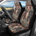 thumbnail image 2 of XYZCANDO Comfortable Car Seat Covers Vehicle Auto SUV, Anti-Slip Removable Car Front Seat Covers 2 pcs Polyester Horse Cowhide, 2 of 10