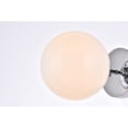 thumbnail image 5 of Mimi six inch dual flush mount and bath sconce in chrome with frosted glass, 5 of 5
