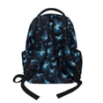 thumbnail image 3 of SEANATIVE Backpack for Elementary Kids Teen Boy Girl Bookbag with Front Pocket Lightweight Kindergarten Preschool Elementary School Bag for Back to School, Blue Butterfly Black, 3 of 7