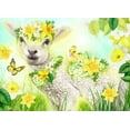 thumbnail image 2 of Sheena Pike Art 18x14 White Modern Wood Framed Museum Art Print Titled - Sweet Daffodil Lamb, 2 of 4