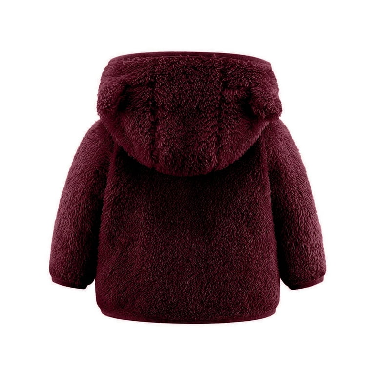 Baby Girls Faux Fur Teddy Long Coat Toddler Kids Winter Fleece Jacket Warm  Outwear Clothes Windproof Thicken Coat