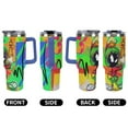 thumbnail image 6 of Looney Tunes Marvin The Martian 40 Oz Tumbler with Handle And Straw, Stainless Steel Double Wall Vacuum Insulated Coffee Cup Travel Mug for Gym, Outdoors, Commute, Work, 6 of 8