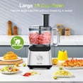 thumbnail image 4 of Facelle Electric Food Processor 10 Cup Large Bowl with 6.8oz Grinder, 600W Vegetable Chopper for Mincing, Dicing, Shredding, Puree & Kneading Dough,, 4 of 9