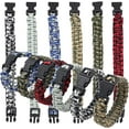 thumbnail image 5 of Fablinks Paracord Bracelets for Men, Boys, Kids 12 PCs - Camo Survival Tactical Bracelet Braided with 550 lbs Parachute Cord, 5 of 7