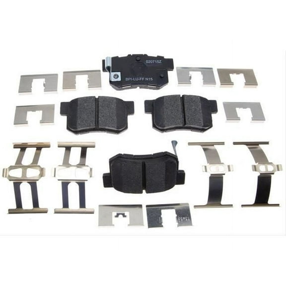 Rear Brake Pad Set - Compatible with 2002 - 2015 Honda Civic 2003 2004 2005 2006 2007 2008 2009 2010 2011 2012 2013 2014