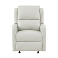 thumbnail image 2 of Benjara Kim 39 Inch Glider Manual Recliner Chair, Off White Faux Leather, 2 of 5