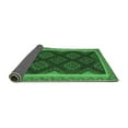 thumbnail image 2 of Ahgly Company Indoor Round Oriental Emerald Green Traditional Area Rugs, 4' Round, 2 of 4