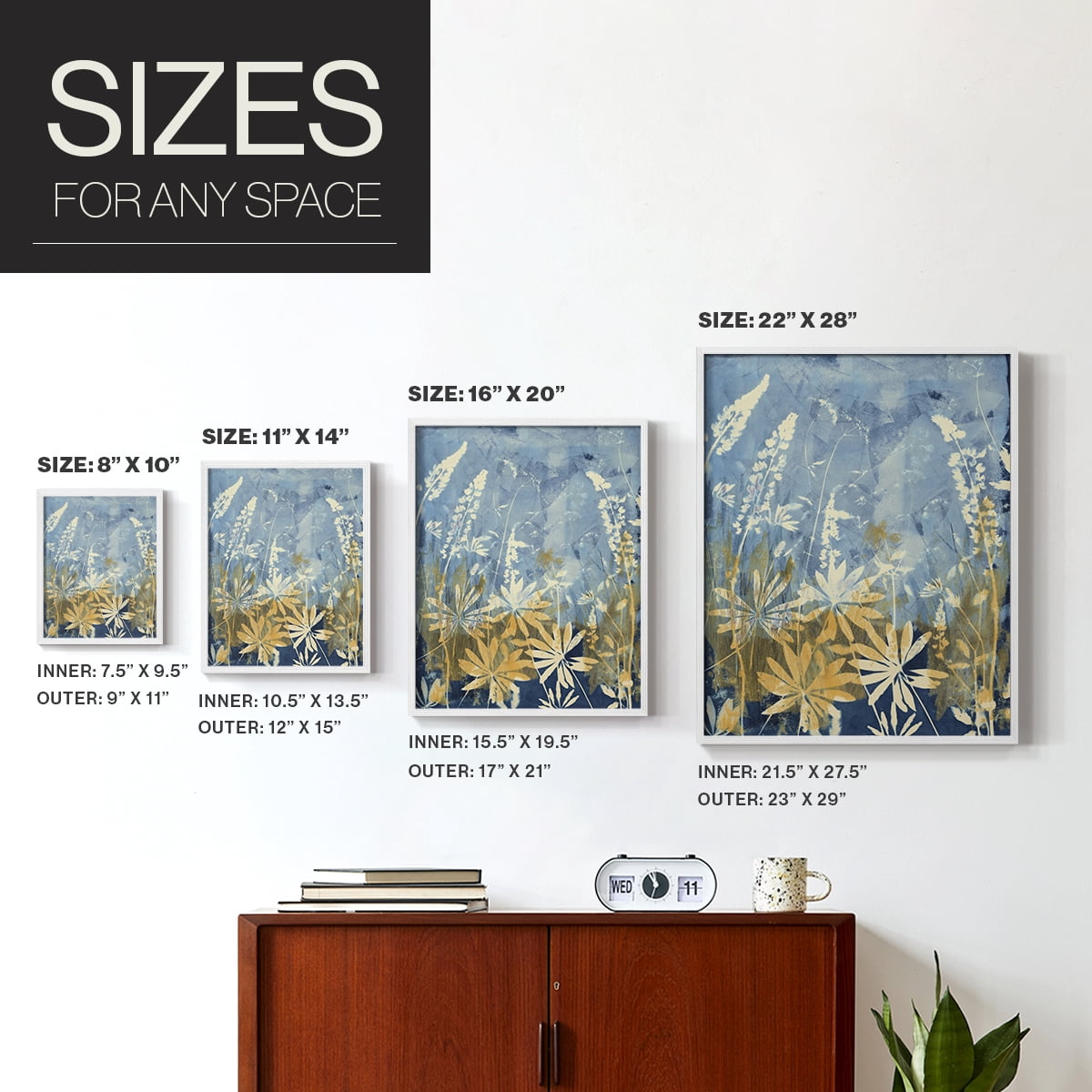 Wild Lupine Framed Print in White Solid Wood 11 x 14 Framed Print