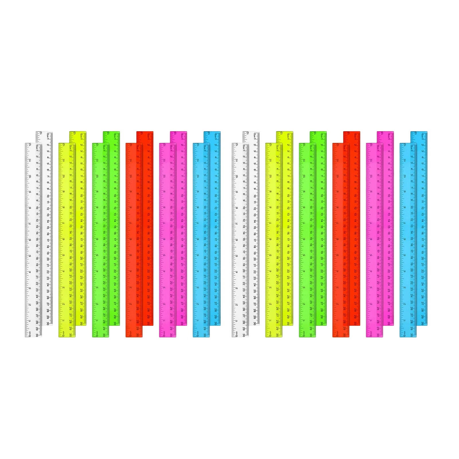 12 Inch Kids Ruler Clear Plastic Rulers For Kids School Supplies