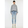 thumbnail image 3 of Kancan Mid Rise Distressed Ankle Skinny Jeans, 3 of 8