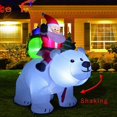 thumbnail image 2 of Papá Noel inflable, oso de peluche inflable para decoración de interiores y exteriores, muñeco inflable navideño inflable para uso diario, 2 m, 2 of 5