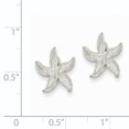 thumbnail image 2 of 14K White Gold Polished & Textured Starfish Post Earrings, 2 of 2