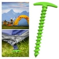 thumbnail image 2 of ETHIKA Outdoor Camping Peg Screw Anchor Stakes, Hiking Tent Pins, Windproof Tent Accessories, Heavy Duty Tent Nails for Snow Ground and Mud Ground Green, 2 of 6