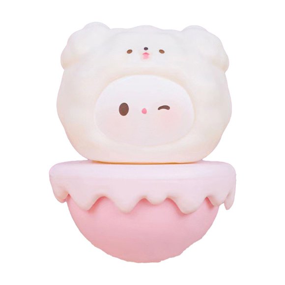 Pink Small Wobbler Resin Figurine, Stress Relief Gift, Pocket-Sized Desk Toy, Hand Therapy Fidget For Relaxation