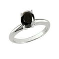thumbnail image 1 of Perfect 1 Carat Black Diamond Solitaire Engagement Ring in White Gold, 1 of 2