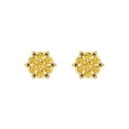 thumbnail image 3 of 14K Solid Gold Screw Back Stud Earrings for Women | 0.35 cttw Round Cut Simulated Yellow Diamond | Yellow Gold, 3 of 5