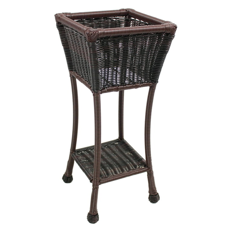 International Caravan PVC Resin Square Two-Tier Plant Stand International Caravan PVC Resin Square Two-Tier Plant Stand